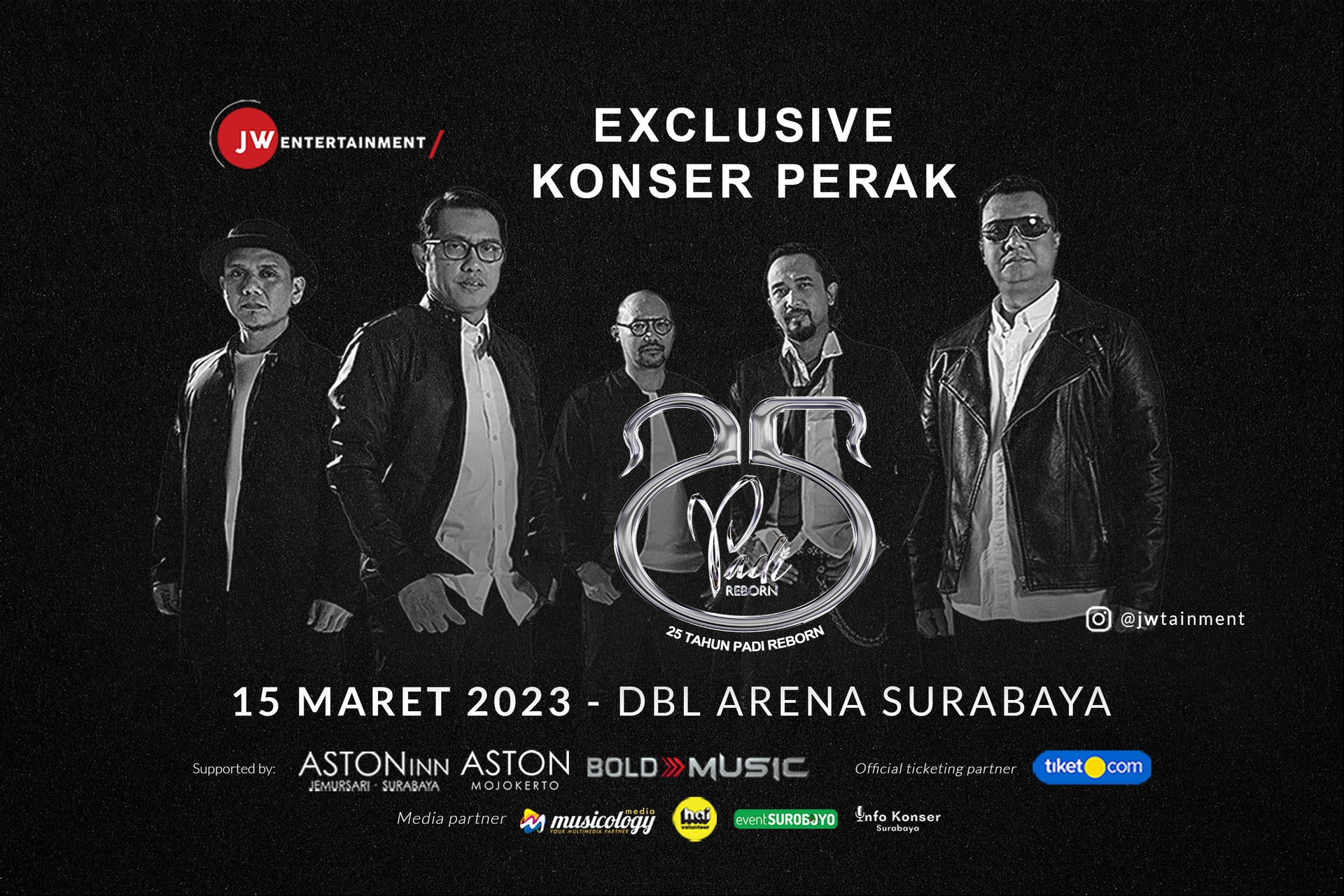 Tiket EXCLUSIVE KONSER 25 TAHUN PADI REBORN Harga Promo Tiket