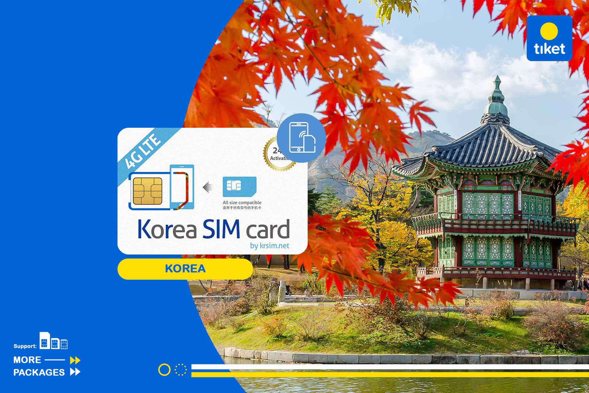Get Ticket Korea 4G SIM Card (Incheon Airport Pick Up) Promo Prices