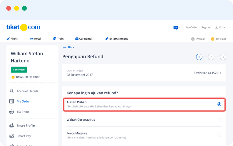 Refund Tiket Pesawat Dengan Mudah Di Desktop Web Tiket.com