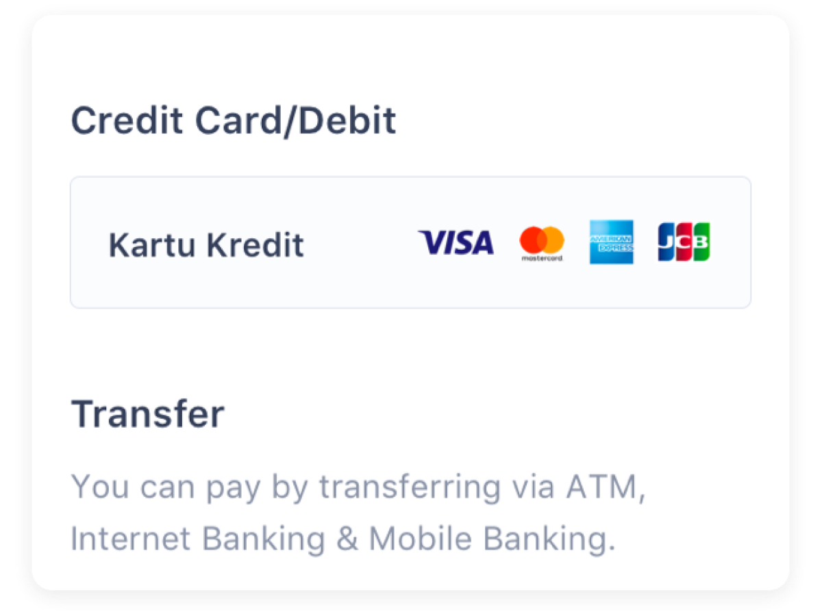 Setelah produk dipilih, lanjut ke pembayaran dan pilih Kartu Kredit sebagai metode pembayaranmu.