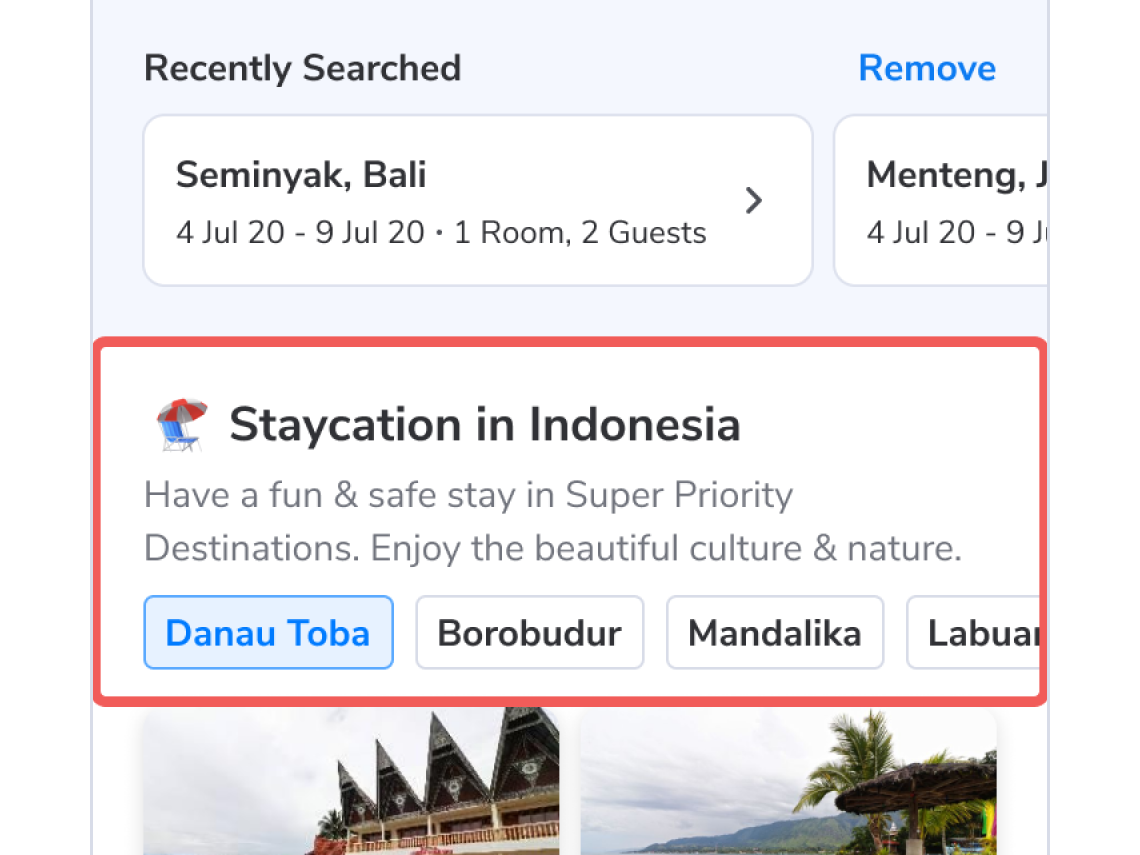 Fill in your order details. You can also see more hotels from 5 Super-priority Tourist Destination by clicking on “Staycation in Indonesia”.