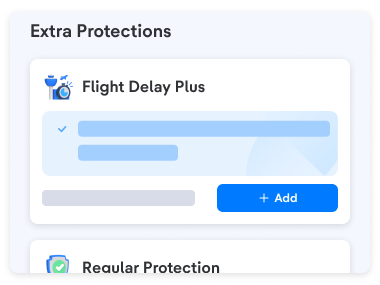Scroll down to find the "Extra Protection" menu. In it, you will see a number of insurances you can purchase on tiket.com, including Full Trip Protection, Baggage Protection, and COVID-19 Insurance. Tick the one you want to buy.