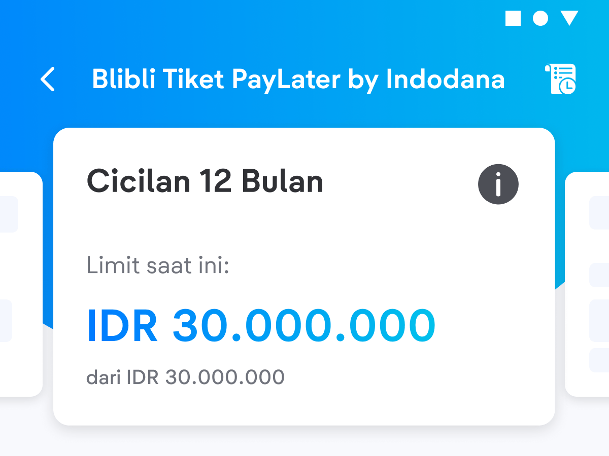 Kamu sudah bisa gunakan limitmu di tiket.com, Blibli, dan juga Indodana.