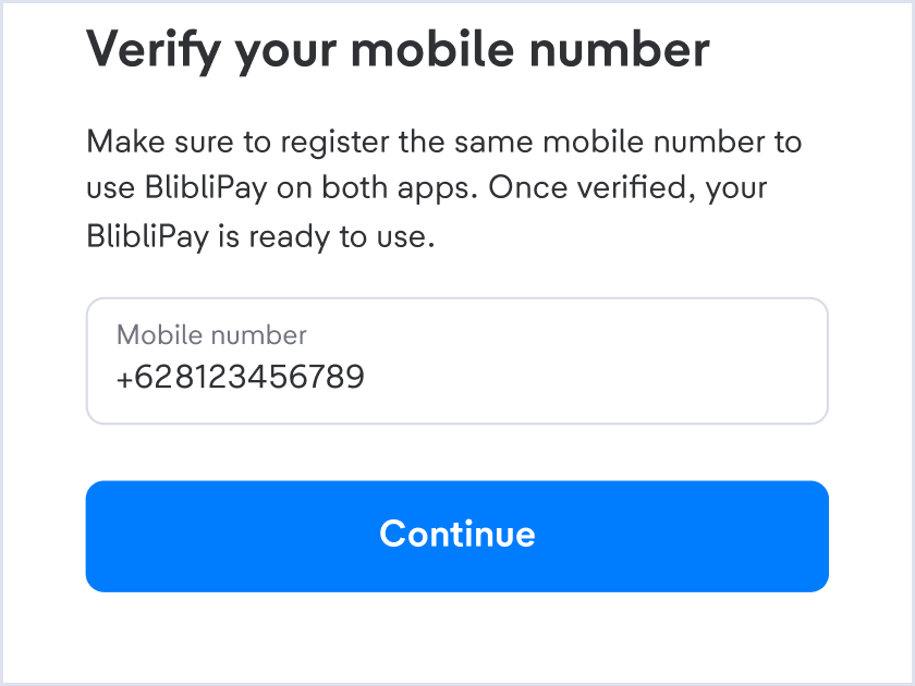 Enter the same mobile number as the number you use in tiket.com.