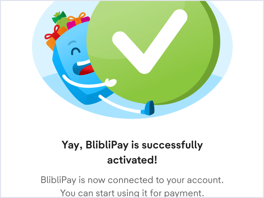 Your BlibliPay account can already be used at Blibli and also tiket.com.