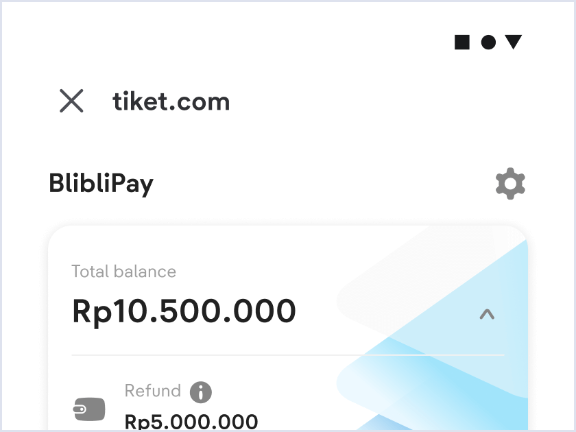 You can access BlibliPay from the tiket.com application or Blibli.