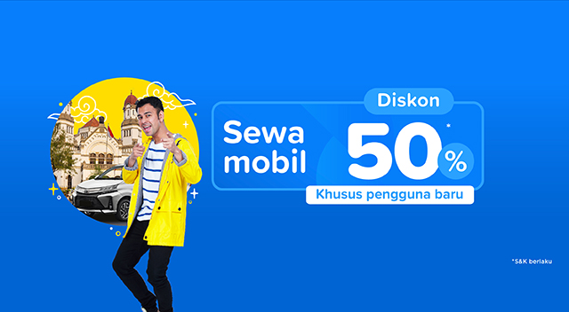 Diskon 50% untuk Sewa Mobil