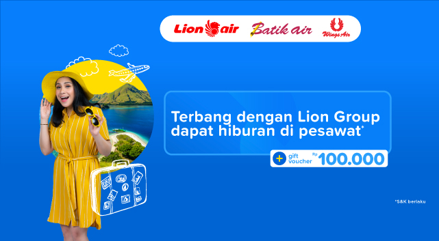 Terbang dengan Lion Group dapat Gift Voucher