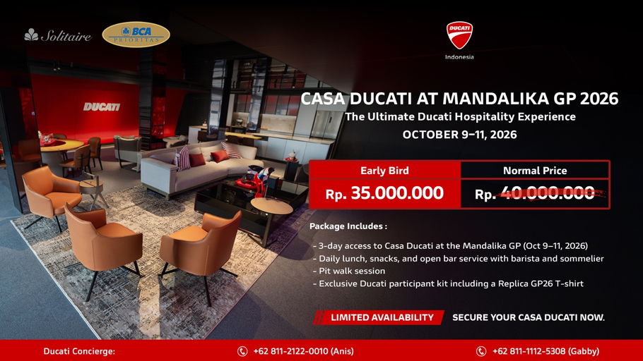 [Solitaire Prioritas BCA] Casa Ducati MotoGP Mandalika 2026 foto 1