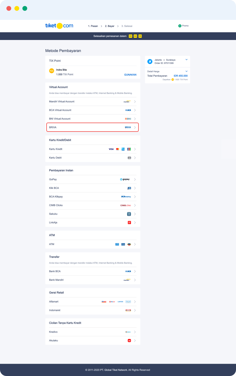 pembayaran dengan virtual account bri
