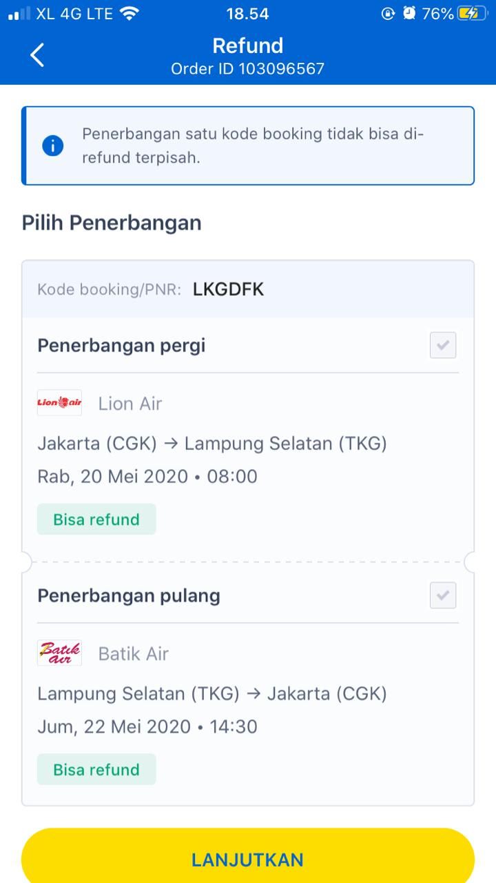 Refund Tiket Pesawat Dengan Mudah di Aplikasi tiket.com