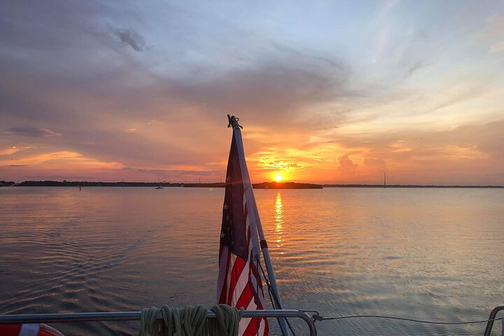 sunset catamaran sail in merritt island