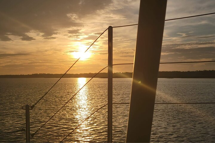sunset catamaran sail in merritt island