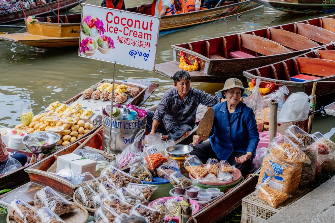 Bangkok Floating Markets Day Tour from Siam Paragon by TTD YLWEHfCT