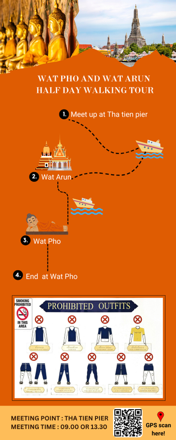 Wat Pho and Wat Arun Half Day Walking Tour 7hyBNXe4