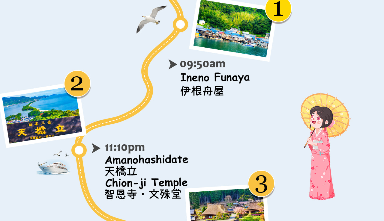 Kyoto's Secret Sea and Mountain Fairy Tales|Amanohashidate・Ine Funaya・Miyama Thatched House Village Day Tour丨Depart from Osaka SgjzploB