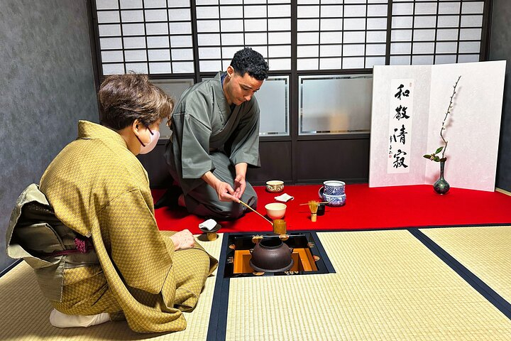 Get Ticket KYOTO Tea Ceremony with kimono near by Imamiya Jinjya Shrine ...