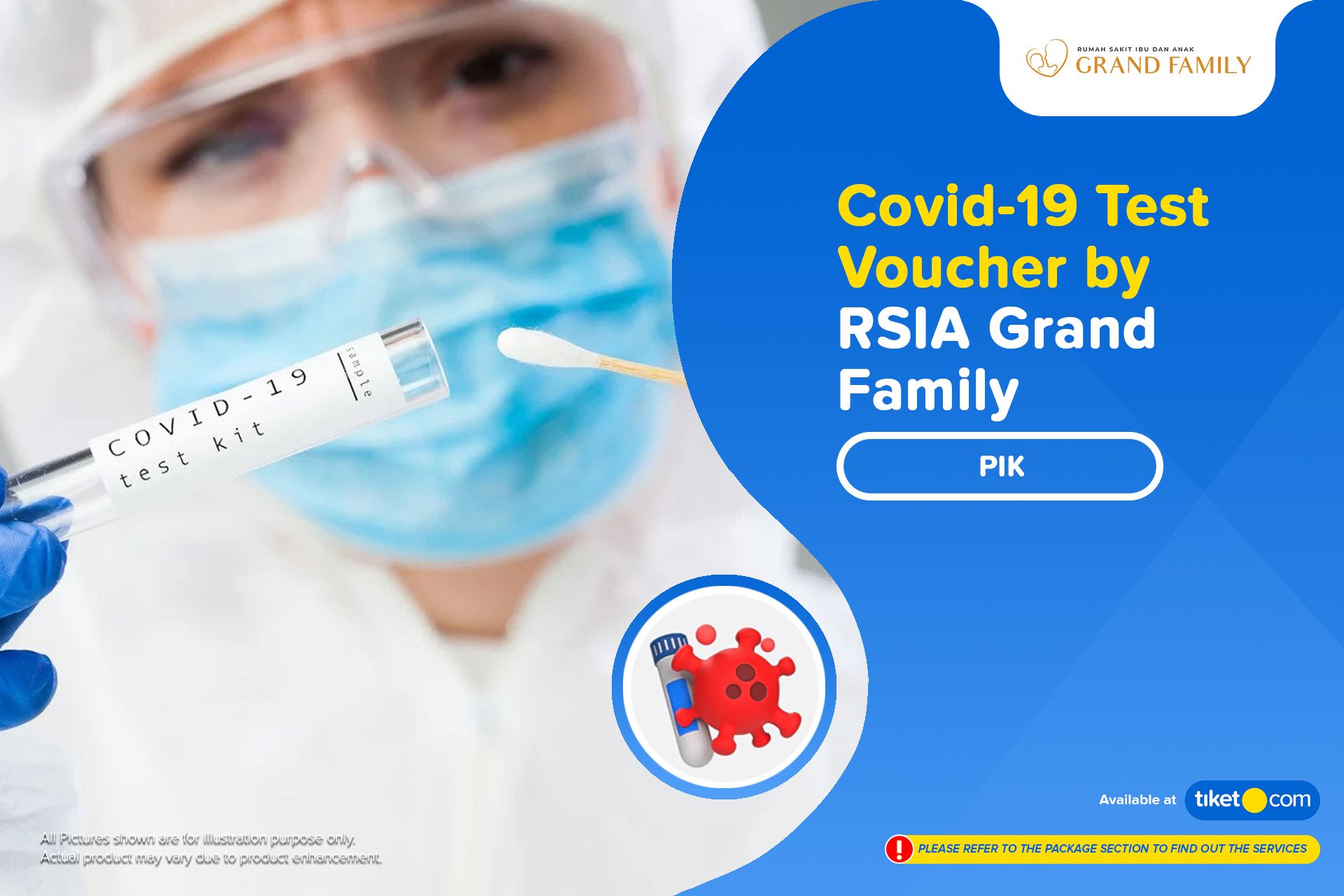 COVID19 Rapid Antigen / PCR Swab Test by RSIA Grand Family PIK Harga