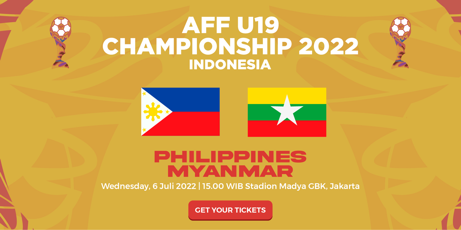 Tiket AFF U-19 Championship 2022 (Philippines Vs Myanmar) Harga Promo ...