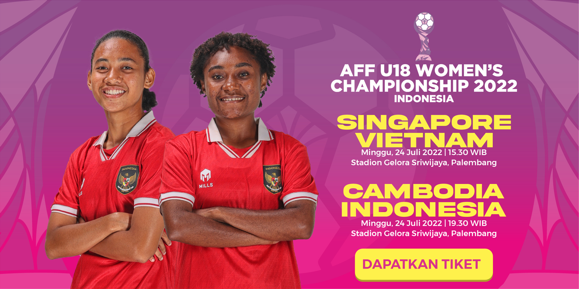 Tiket AFF U-18 WOMENS CHAMPIONSHIP 2022 (SINGAPORE VS VIETNAM ...