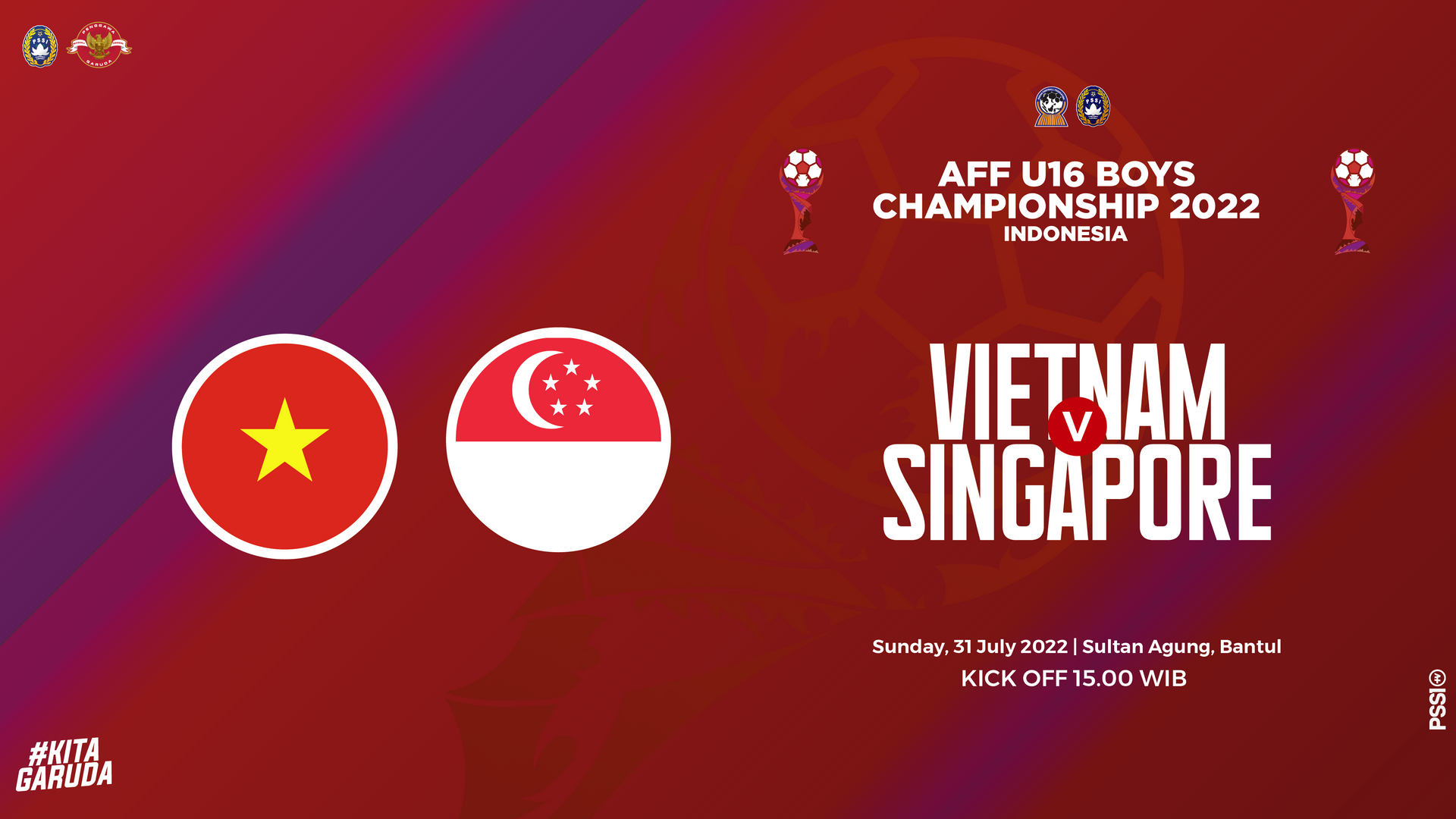 Tiket AFF U16 CHAMPIONSHIP 2022 (VIETNAM VS SINGAPORE) Harga Promo