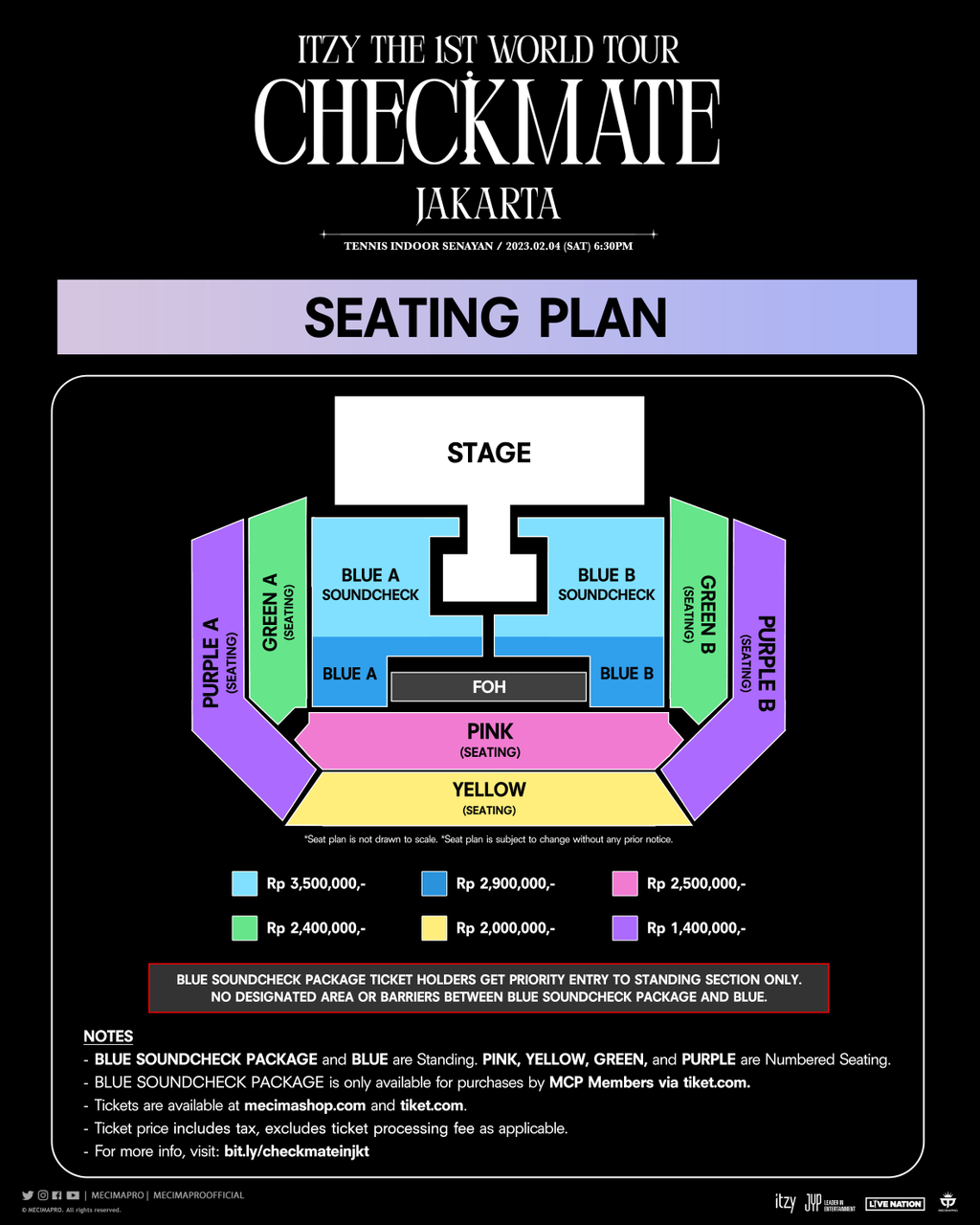 Tiket ITZY THE 1ST WORLD TOUR (CHECKMATE) in JAKARTA (MCP Member) Harga ...