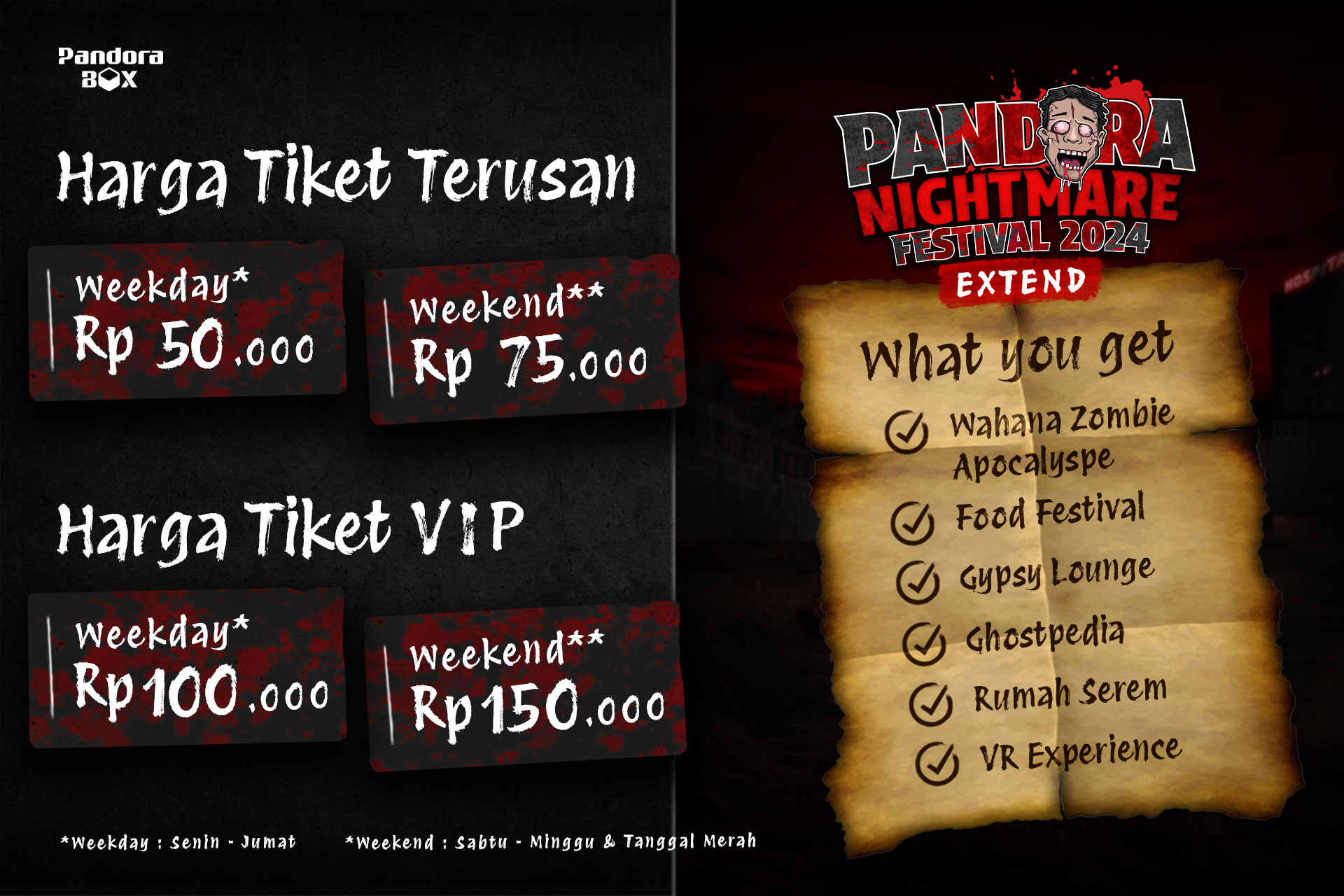 Tiket Pandora Nightmare Festival 2024 Harga Promo