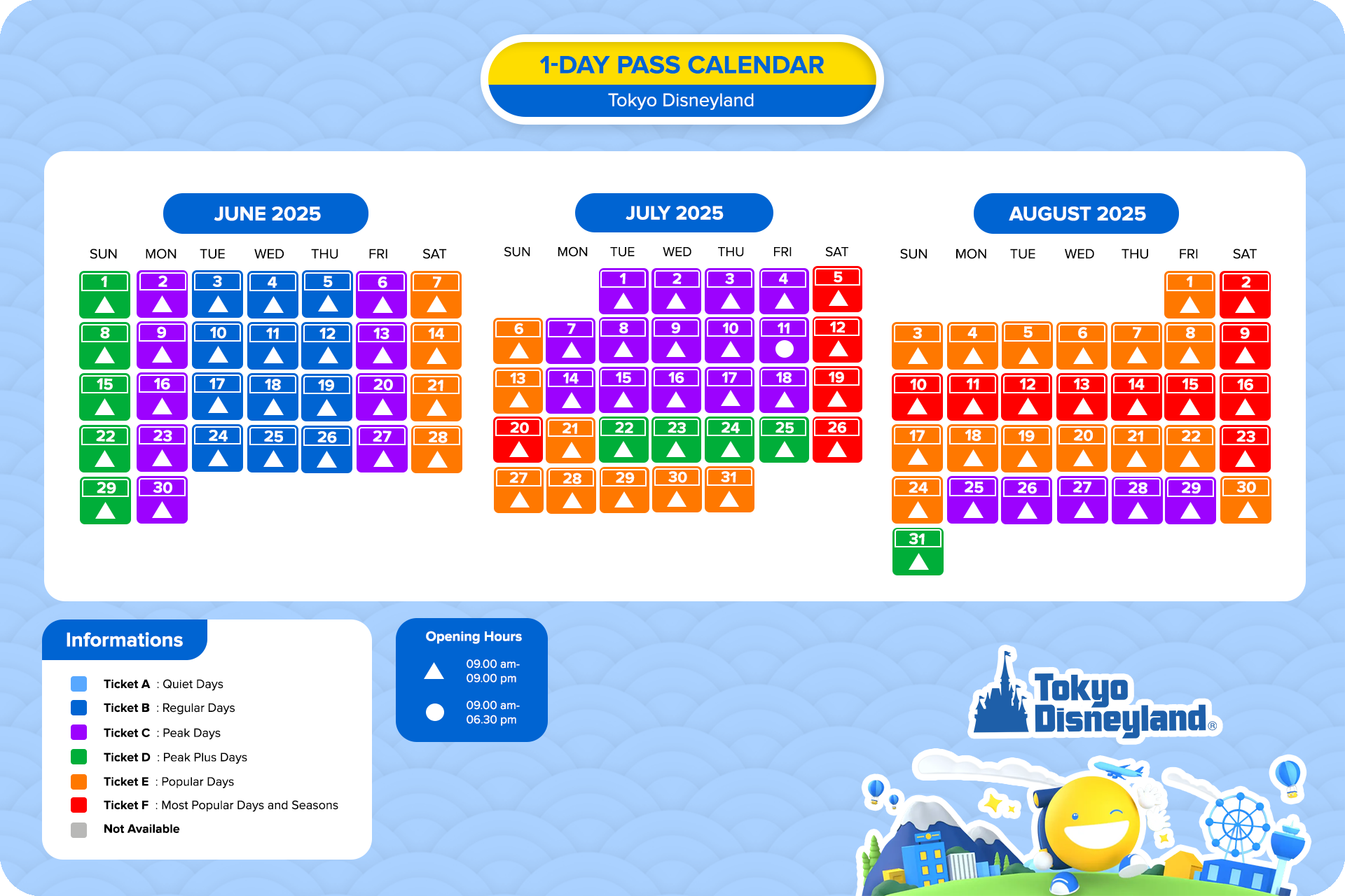 Japan Tokyo Disney Resort Desk Calendar - Movie Scene : 2025