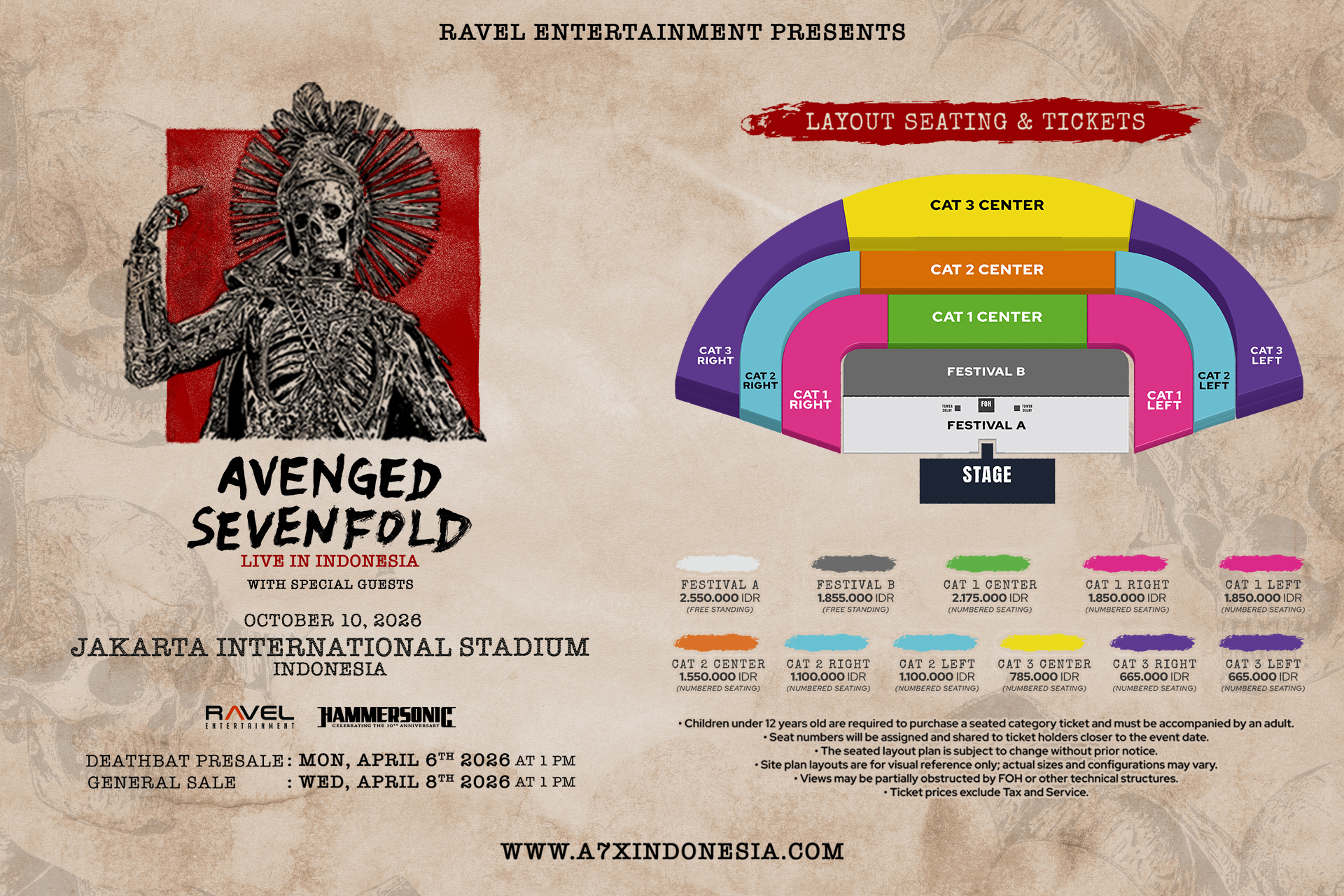 Avenged Sevenfold Live in Indonesia Ticket - tiket.com