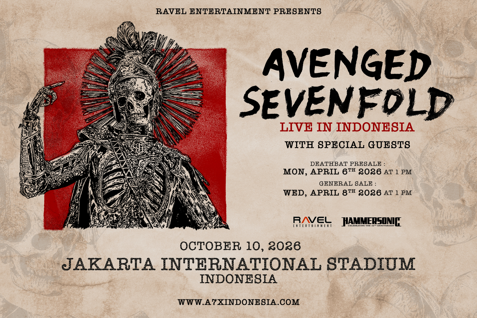 Avenged Sevenfold Live in Indonesia Ticket - tiket.com