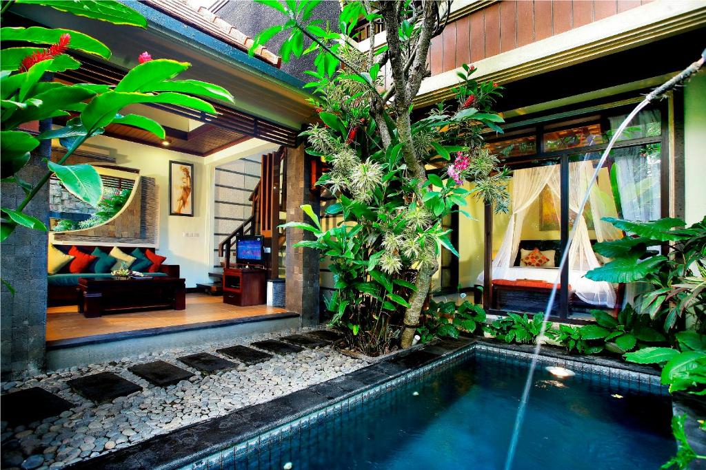 Vila dengan 2 Kamar Tidur Ranjang Double - Pemandangan Kolam Renang