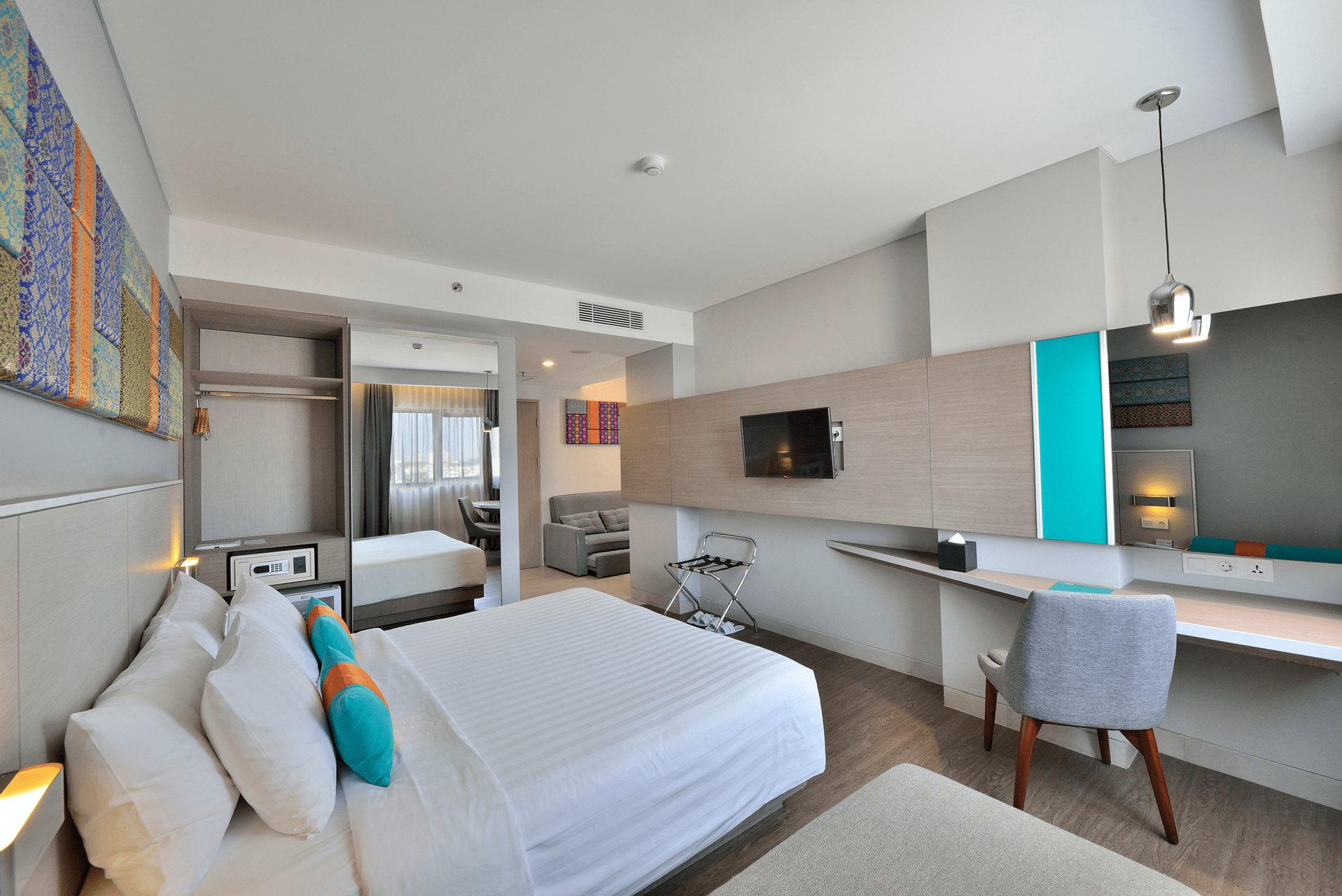 Kamar Keluarga Double atau Ranjang Lain - Pemandangan Kota