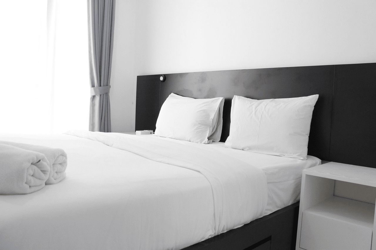 Monochrome Style Studio Room @Grand Asia Afrika Apartment By Travelio, Bandung