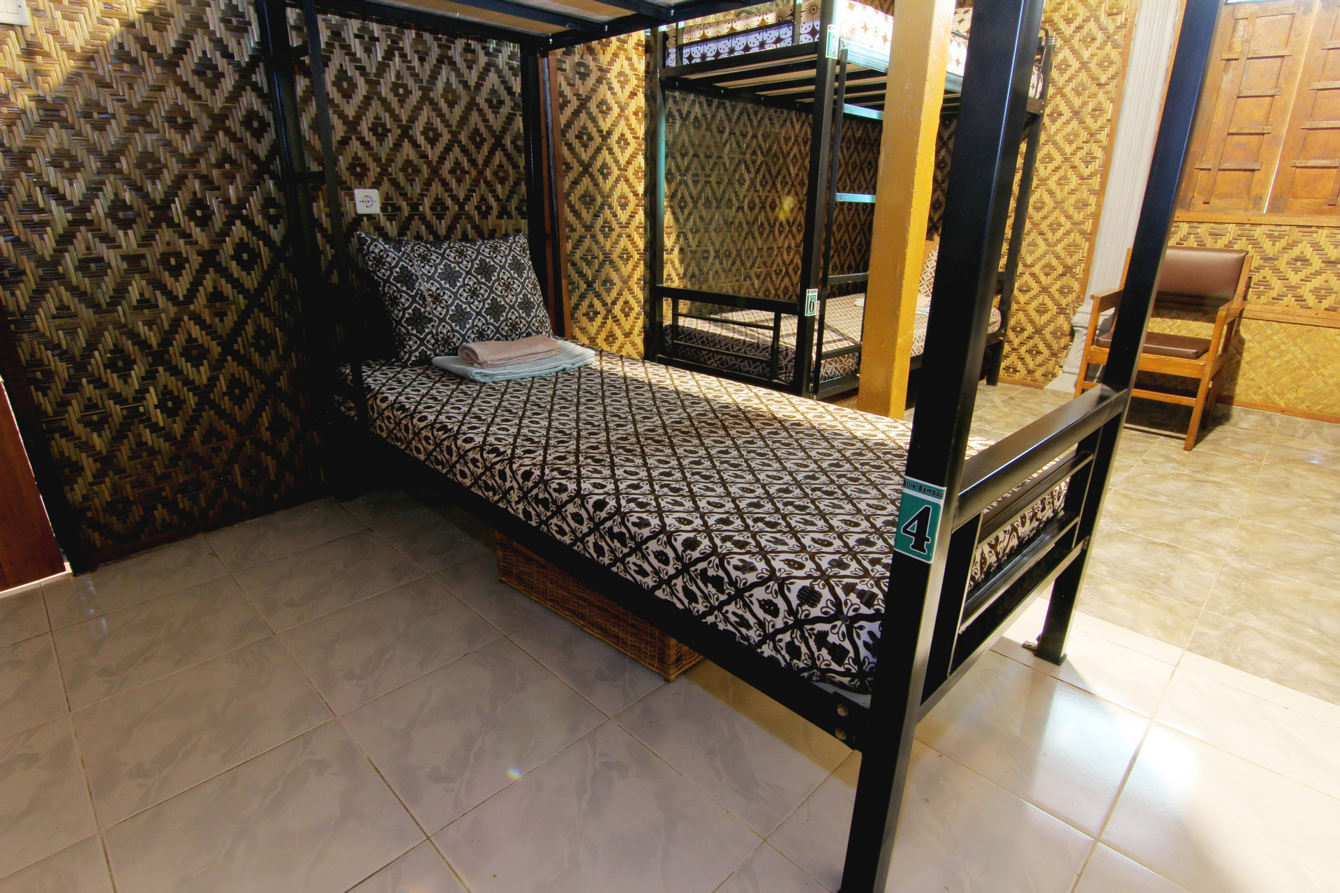Bed in dormitory MALE ROOM