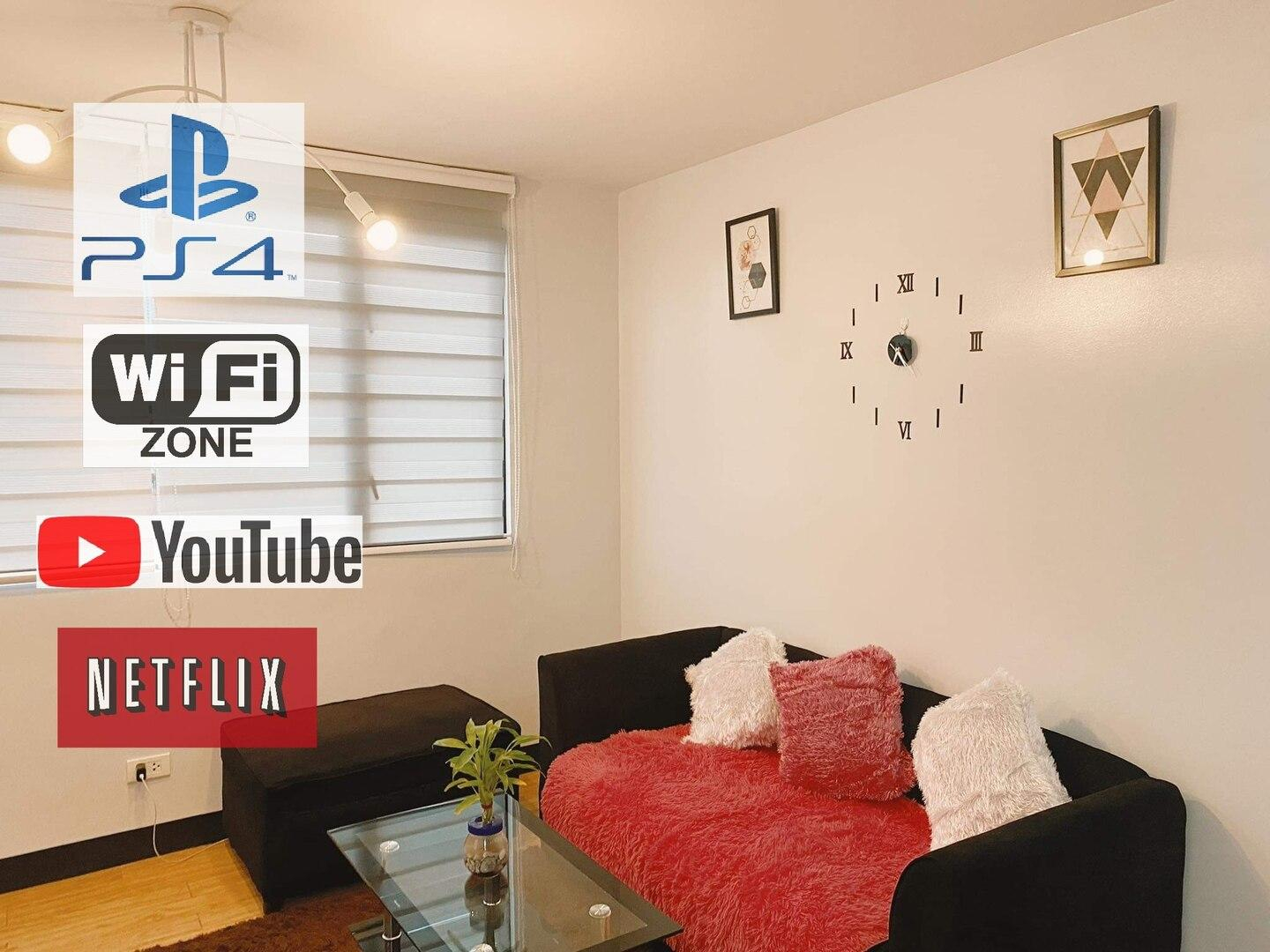 Public Area, Cozy Affordable Staycation FREE USE PS4 & Netflix, Cainta