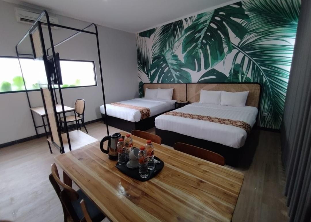 Kamar Keluarga Double - Pemandangan Taman