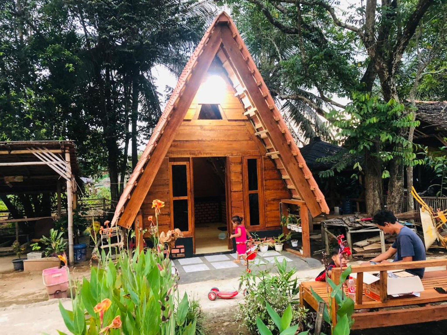 Exterior & Views 3, Penginapan Nature Cabin, Palembang