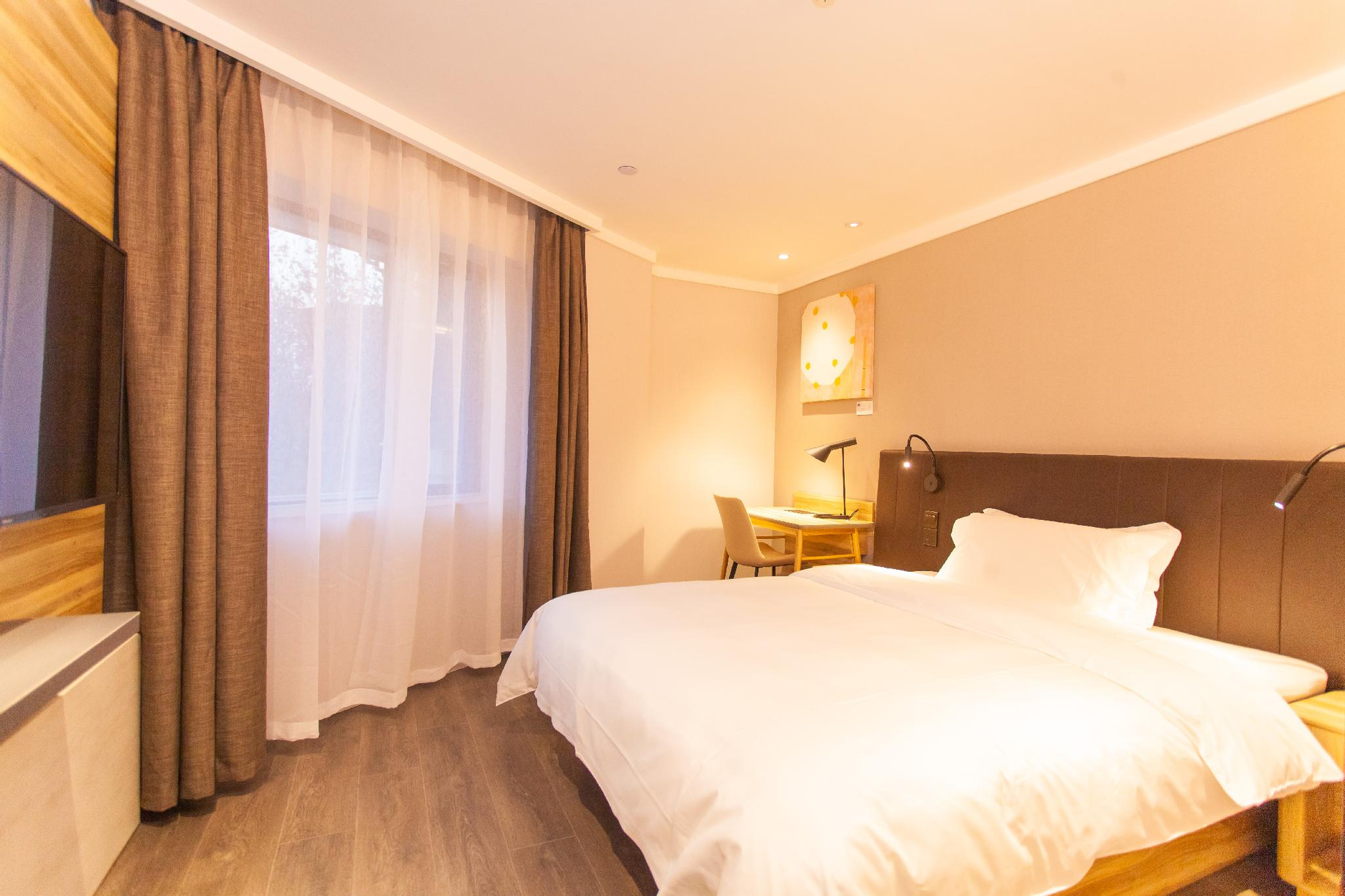 Bedroom, Hanting Premium Hotel Yangzhou Slender West Lake Wenchang Zhong Road, Yangzhou