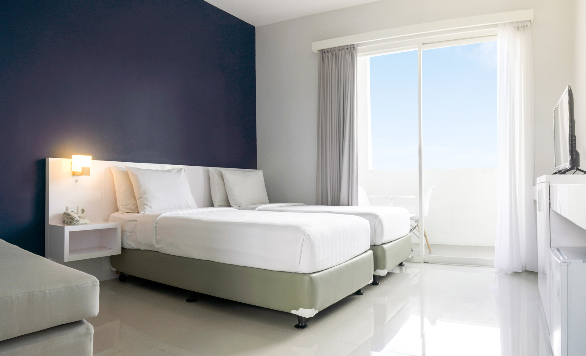 Kamar dengan Ranjang Single - Pemandangan Taman