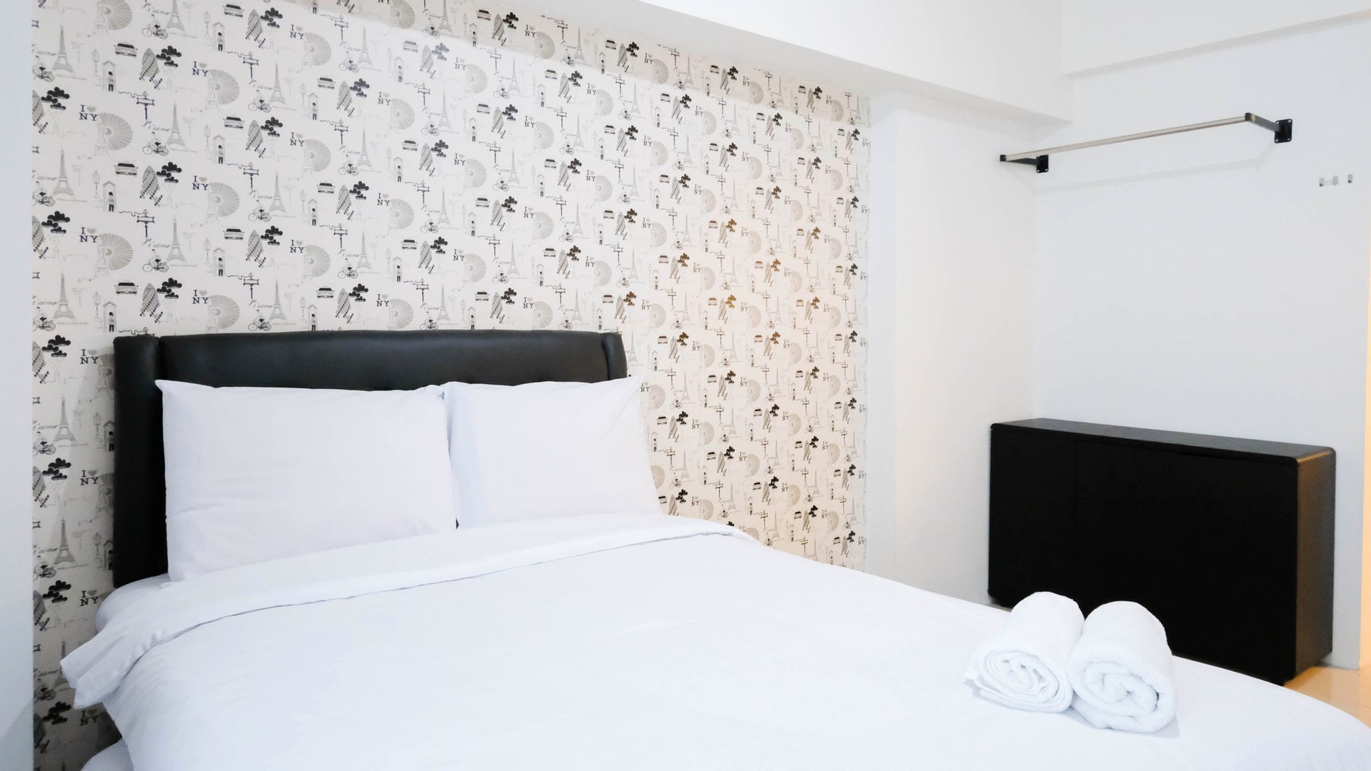 Bedroom 1, Clean Studio with Connected to Mall at Orchard Supermall Mansion Apartment By Travelio, Surabaya