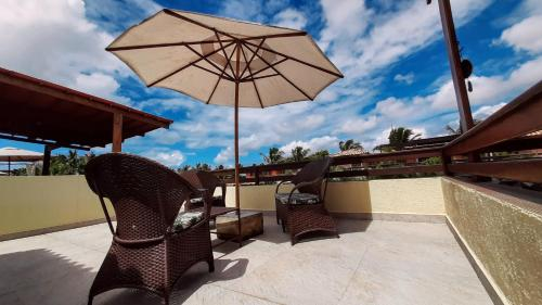 Balcony/terrace, Chale Fantastico - Centro de Pipa - Resort Pipa, Tibau do Sul