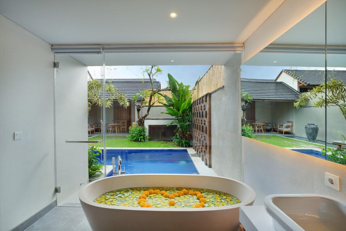 Bedroom 4, Brand New, 1 bedroom private pool villa in Canggu, Badung