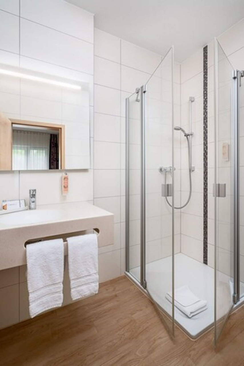 Bathroom shower, ClassicX Landhaus & Hotel, Mainz-Bingen
