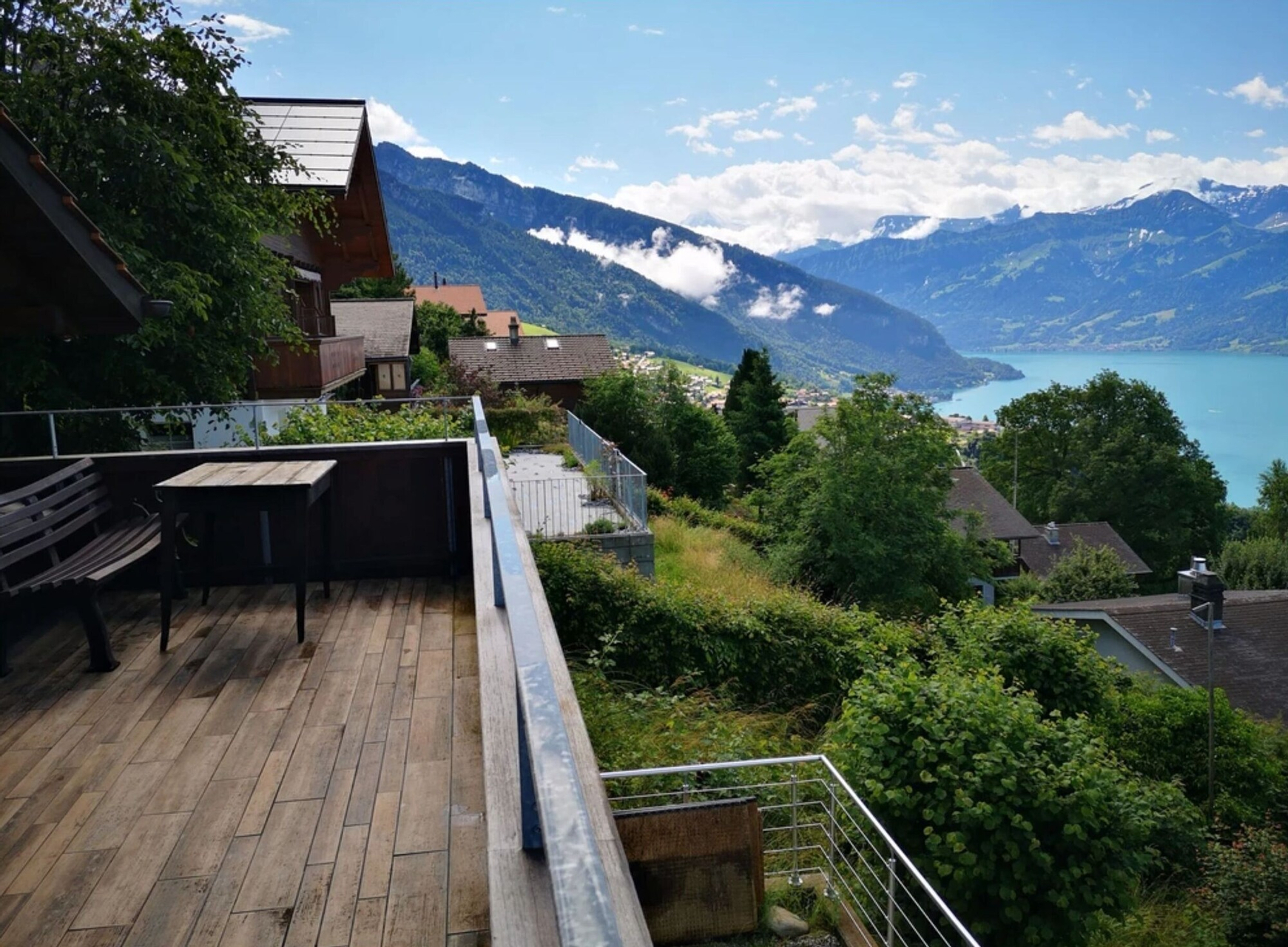 View from property 2, Chalet With Panoramic Views of the Mountains of the Oberland and Lake Thun, Thun