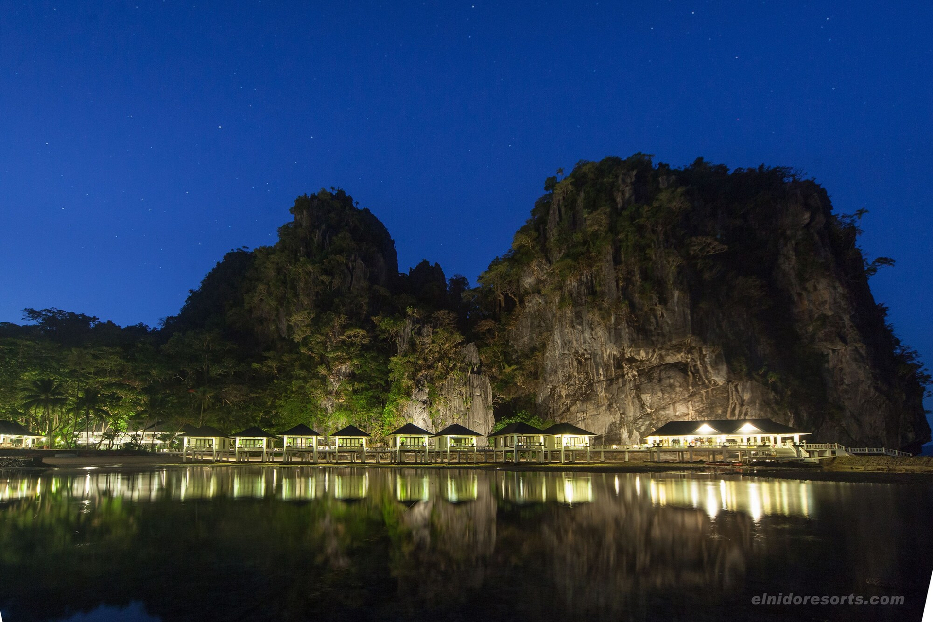 Front of property - evening/night, Lagen Island Resort, El Nido