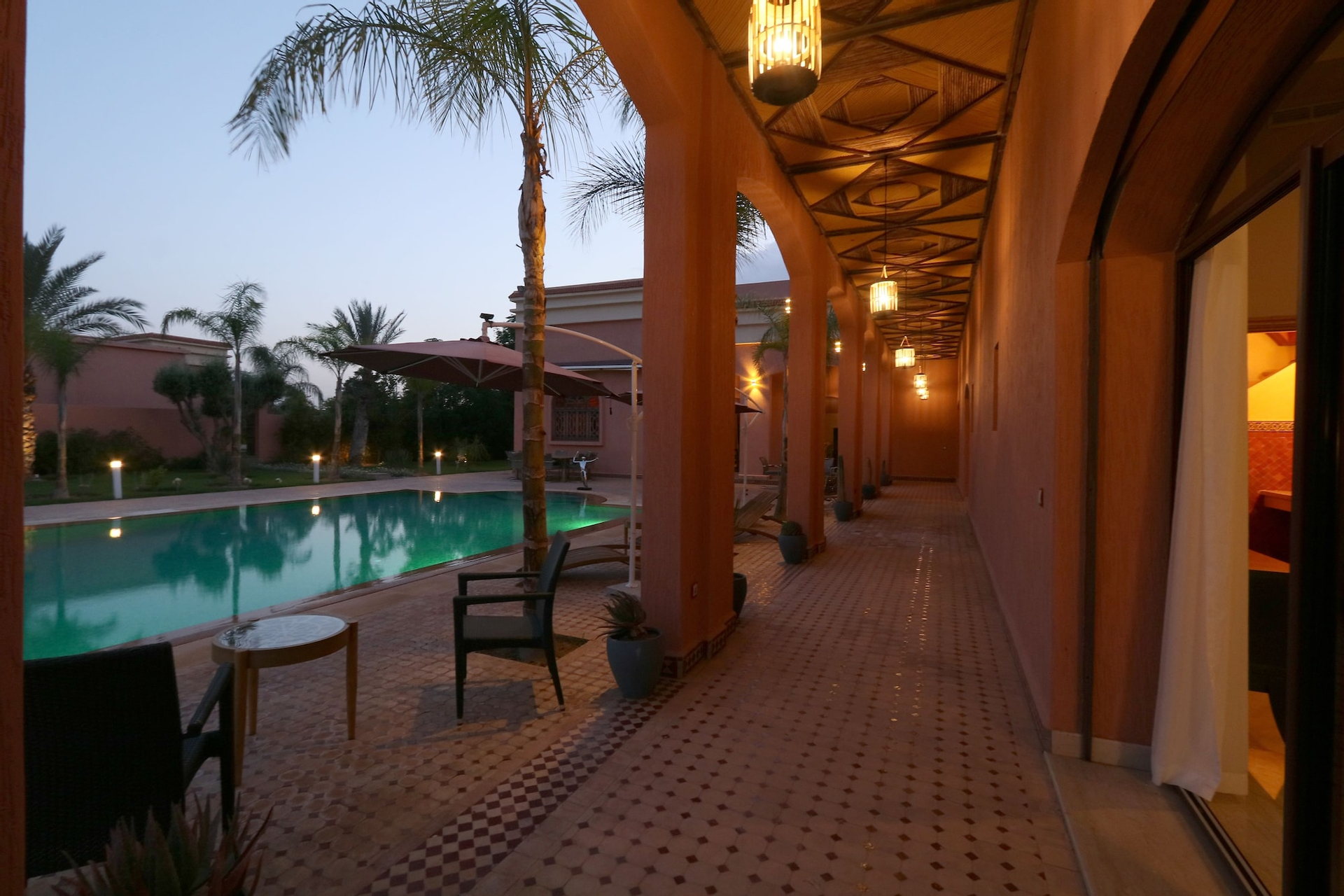 Courtyard view, Villa Alexandriaa, Marrakech