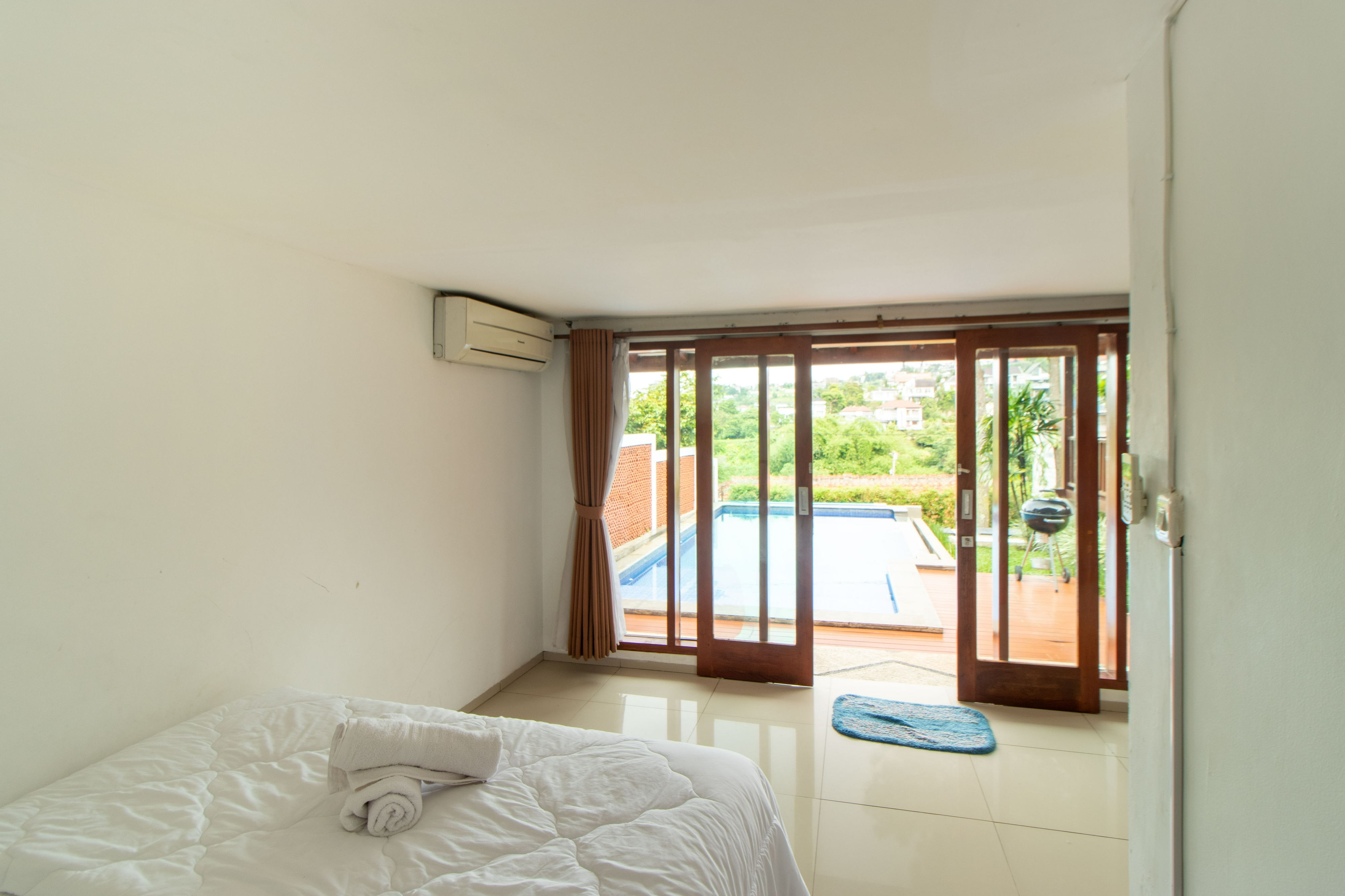 Bedroom 2, Pool & Mountain View Modern Bamboo - Family Only, Bandung