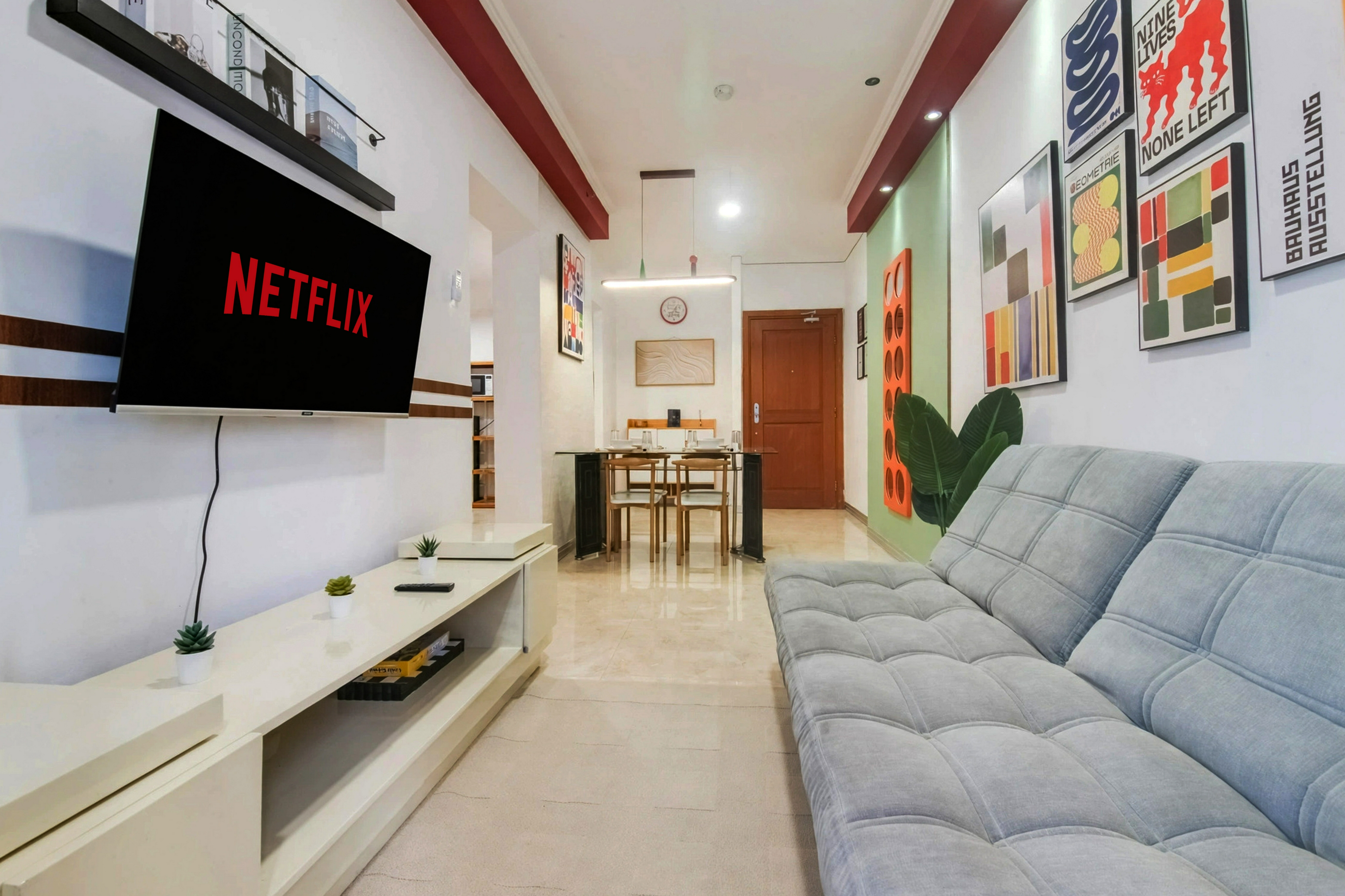 Living Room 4, 3BR Grand Palace W/ Pool & Gym, Jakarta Pusat