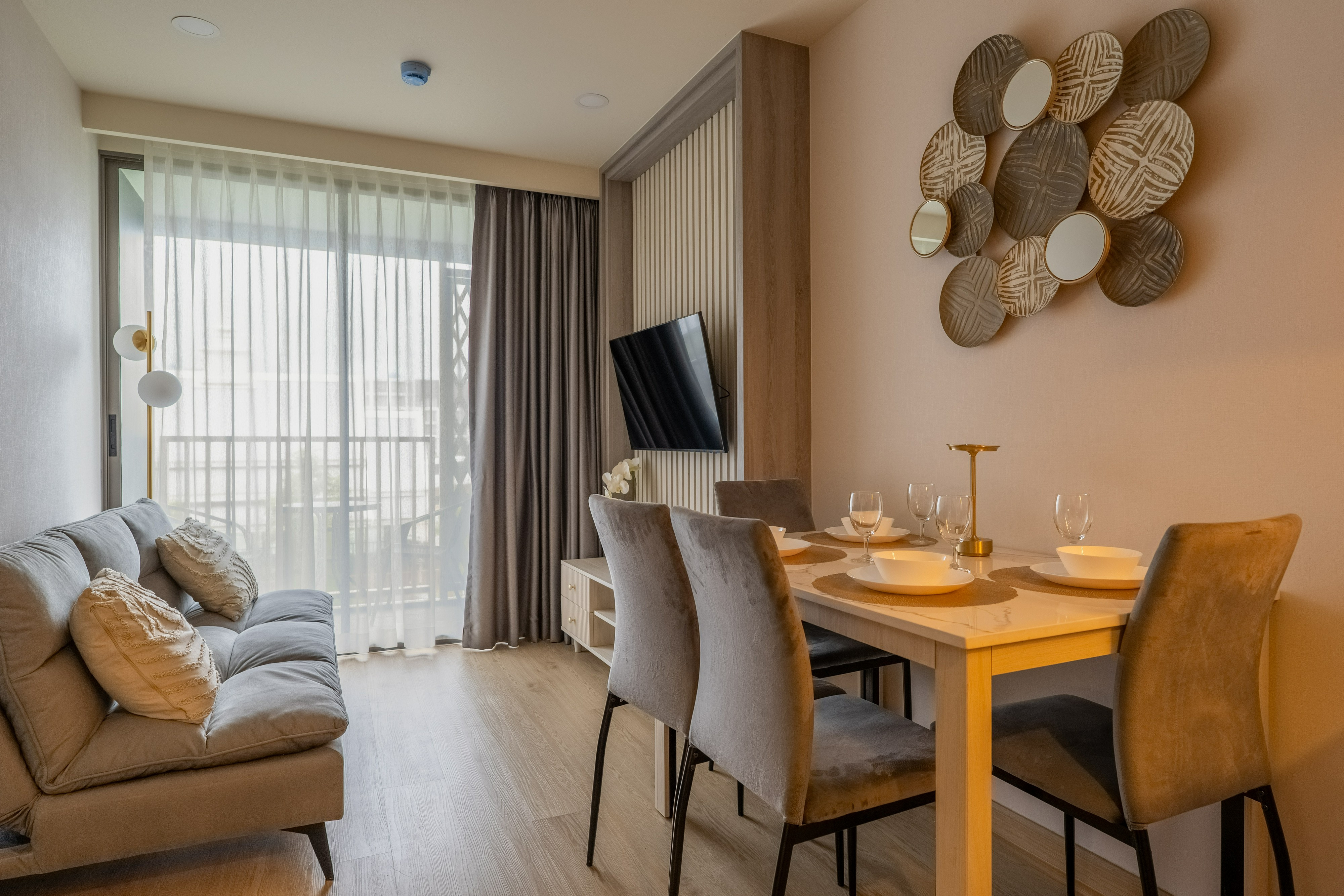 Living Room 5, Stylish 1 Bedroom Apartment in Ozone Bangtao, Pulau Phuket