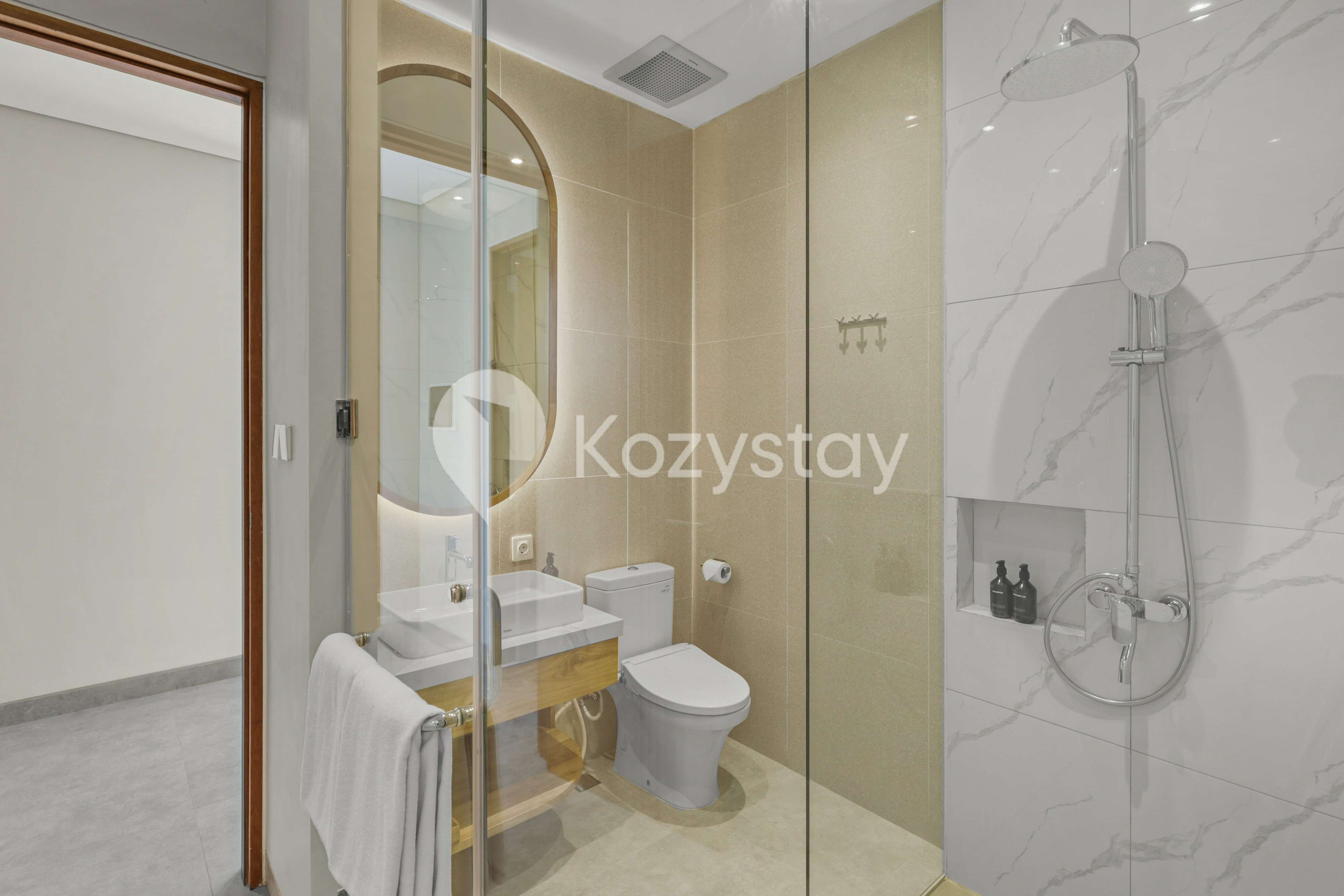 Bathroom 3, Bel Air Villa by Kozystay - Canggu, Badung